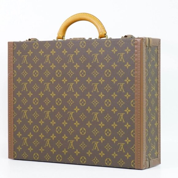 Louis Vuitton President M53012 Monogram Canvas Trunk Briefcase Brown Gold - Picture 2 of 16